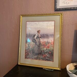 Framed Artwork with Gold Frame